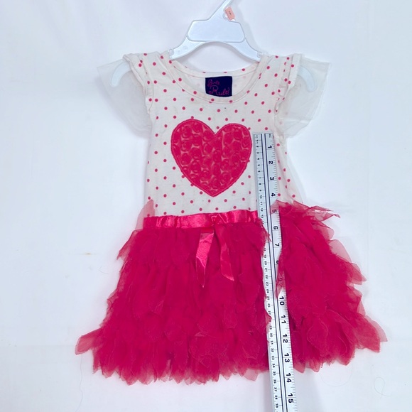 #0454 Girls Rule! Polka Dotted Dress With Heart | Size: 3T - Picture 4 of 6